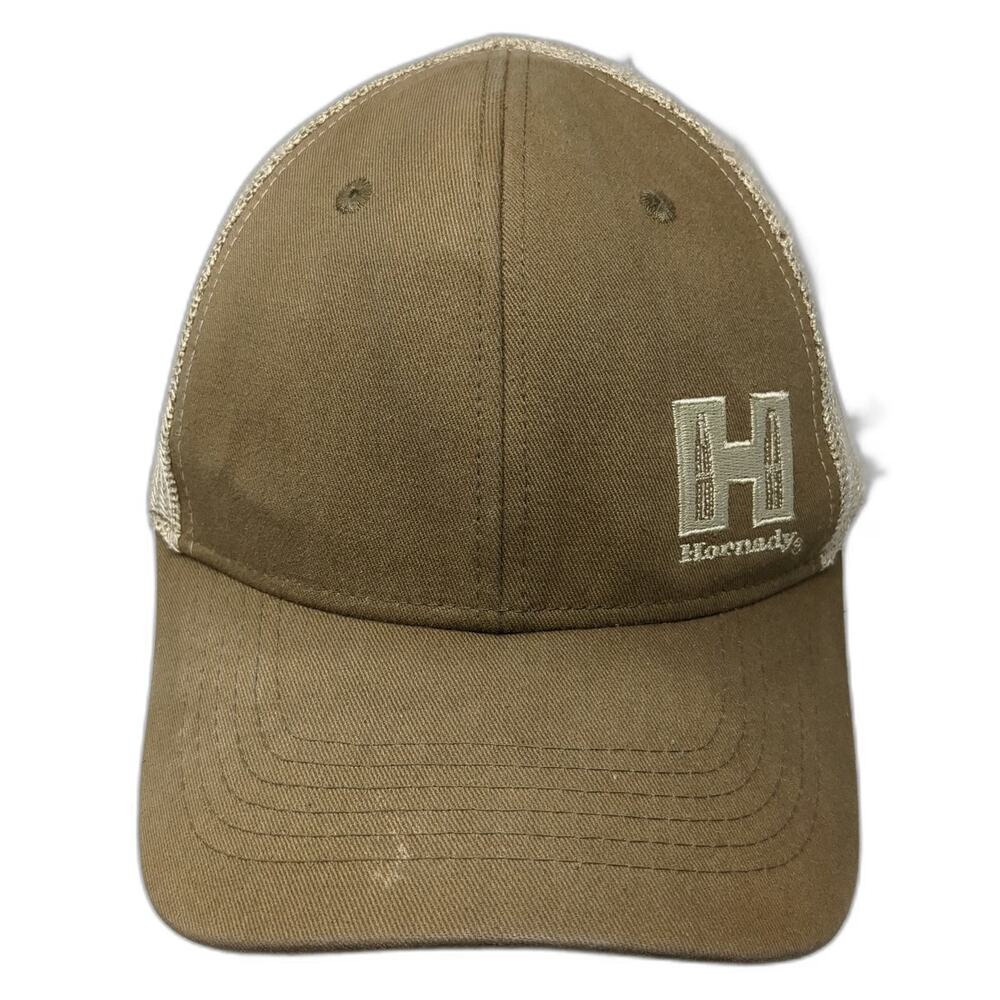 Hornady Trucker Hat Brown One Size Snapback Mesh Embroidered Logo Ammunition